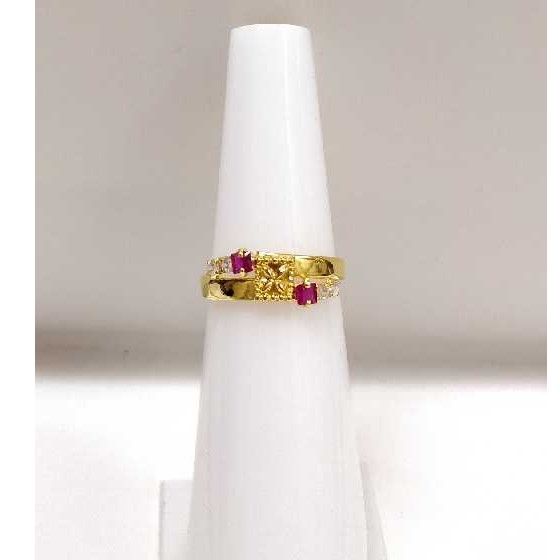 916 CZ Classic Pink Stone Ladies Ring