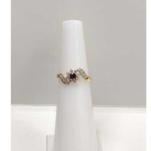22KT GOld Ladies Poli CZ Ring