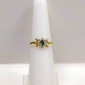 22KT Gold Hallmarked CZ Diamond Ring
