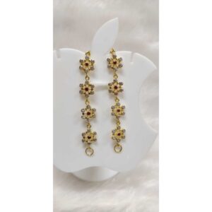 916 Gold CZ Classic Flower Design Kanser
