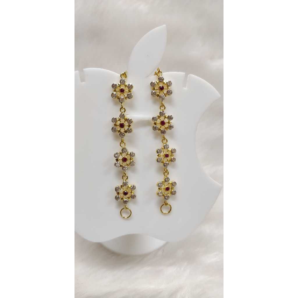 916 Gold CZ Classic Flower Design Kanser