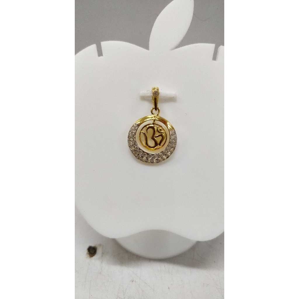 916 Gold Hallmarked Om Ladies Pendants
