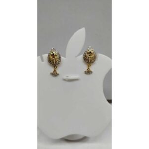 916 gold pan shape Earrings