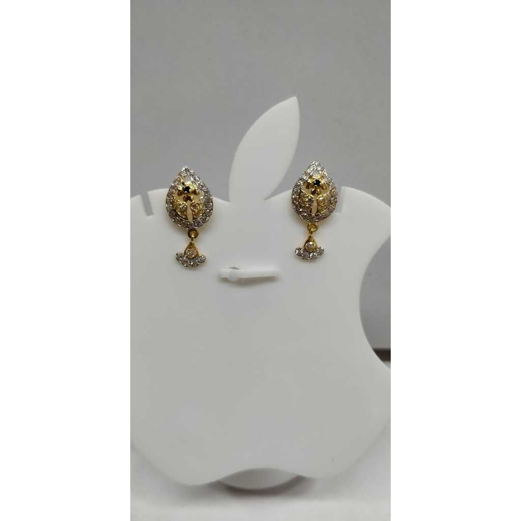 916 gold pan shape Earrings