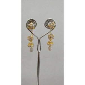 22KT Flower Shaped Latkan Earrings