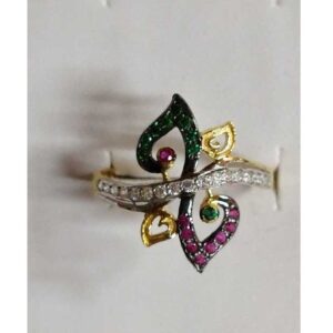 22KT Gold Studded Diamond Ladies Ring
