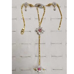 916 Fancy Gold Ladies Bracelet With Ring