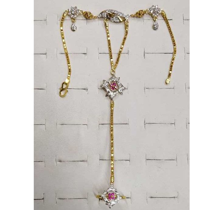 916 Fancy Gold Ladies Bracelet With Ring