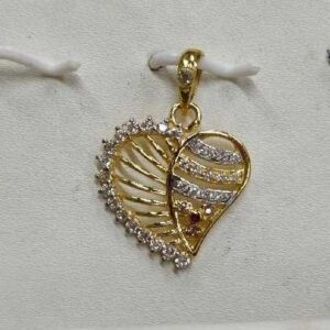 Leaf Shape 916 Gold Ladies Pendant