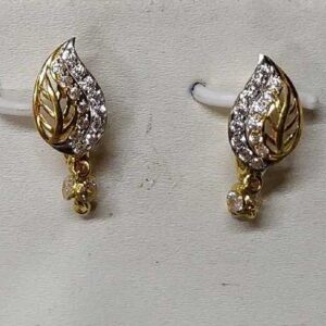 22kt/916 Gold Designer Leaf Shape Ladies Earring
