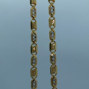 916 HM Gold Fancy Rhodium Chain MJ-CH-004