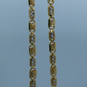 916 HM Gold Fancy Rhodium Chain MJ-CH-004