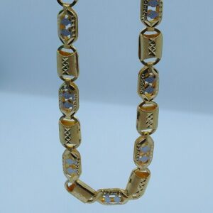 916 HM Gold Fancy Rhodium Chain MJ-CH-004