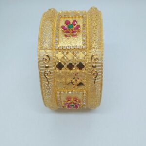 916 HM Gold Antique Kada MJ-BNG-001