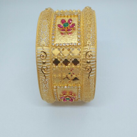 916 HM Gold Antique Kada MJ-BNG-001