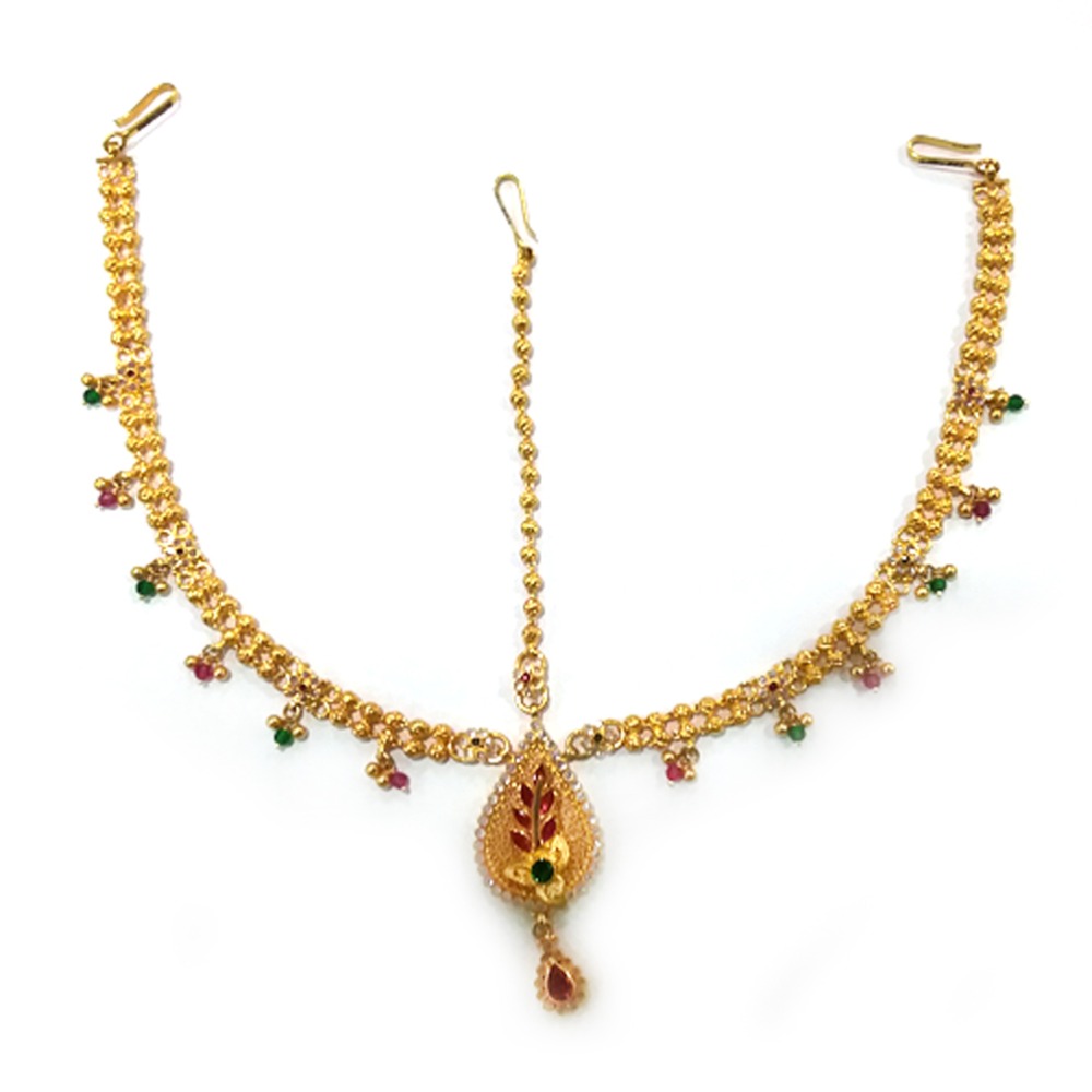 22KT Gold Designer Bandhi Tikka MJ - T001