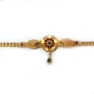 916 Gold Fancy Colorstone Bajubandh Armlet MJ - B001