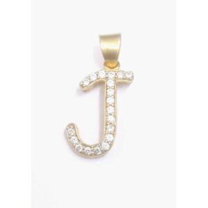 Cz studed alphabet pendant