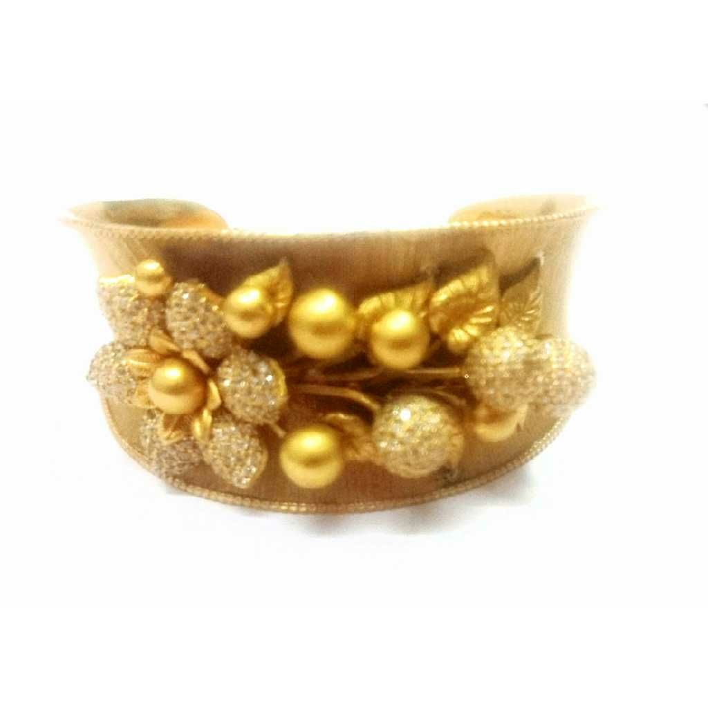 916 Gold Leaf Design Floral Fancy Bracelet