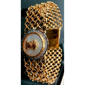 22KT Yellow Gold Gents Designer Bracelet (Lucky)