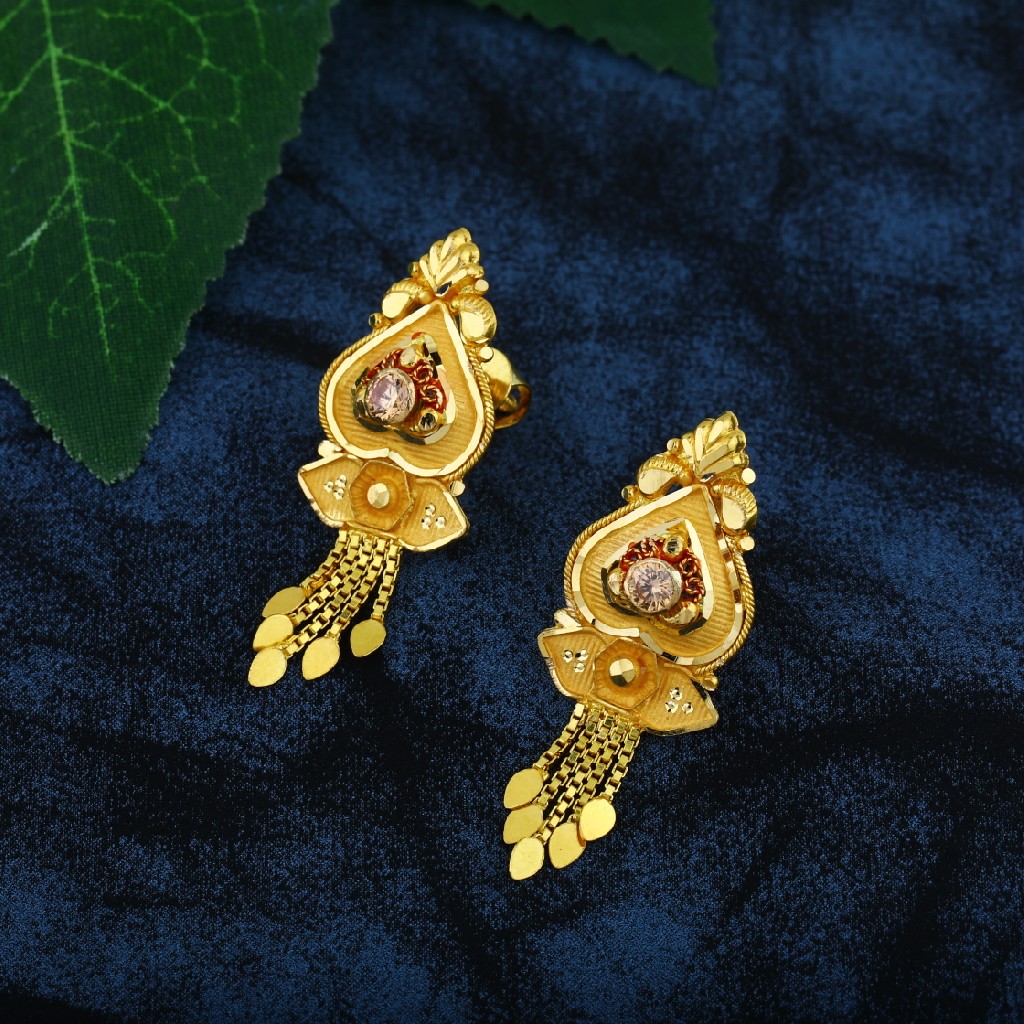 20 kt plen gold earrings