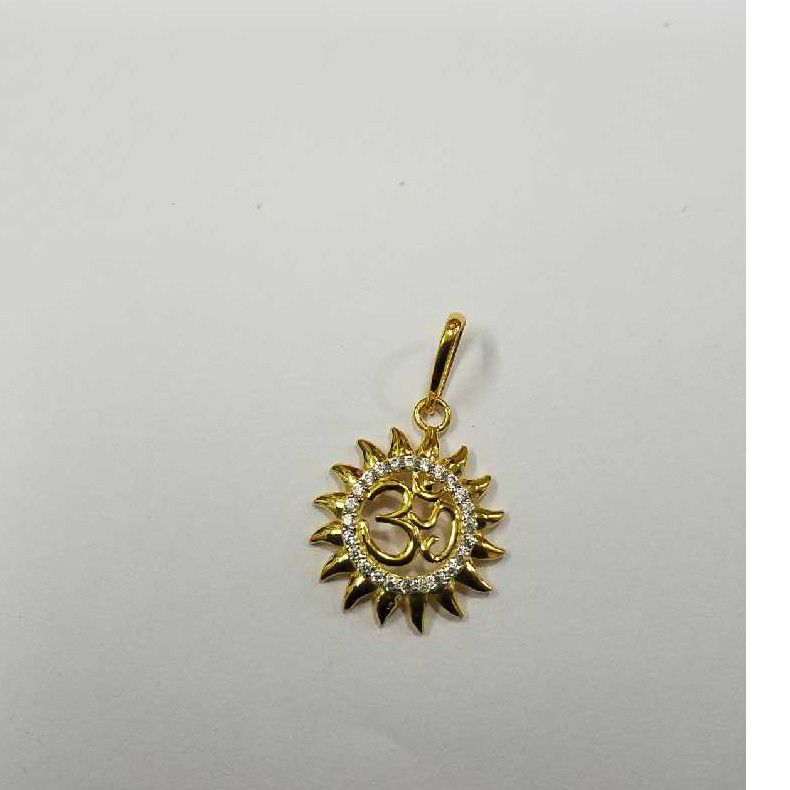 20kt Gold Cz Fancy Pendant