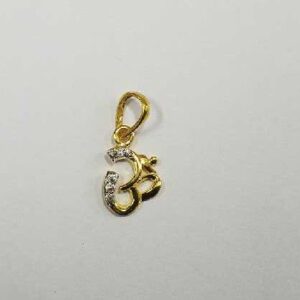 20kt Gold Cz Fancy Pendant