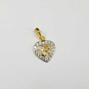 20kt Gold Cz Exclusive Pendant