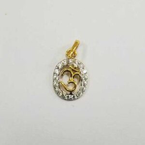 20kt Gold Cz Fancy Pendant