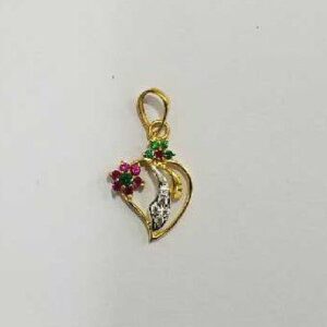 20kt Gold Cz Fancy Pendant