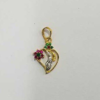 20kt Gold Cz Fancy Pendant