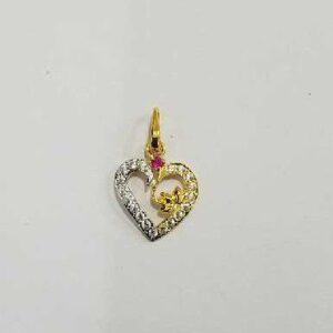 20kt Gold Cz Fancy Pendant