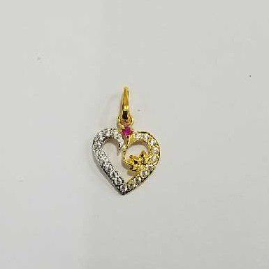 20kt Gold Cz Fancy Pendant