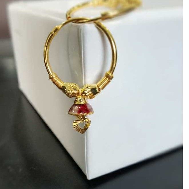 22K Indian Gold Designer Pipe Heart Bali