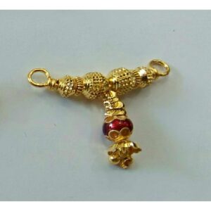 22K Gold Double Naka Vertical Mangalsutra Pendant