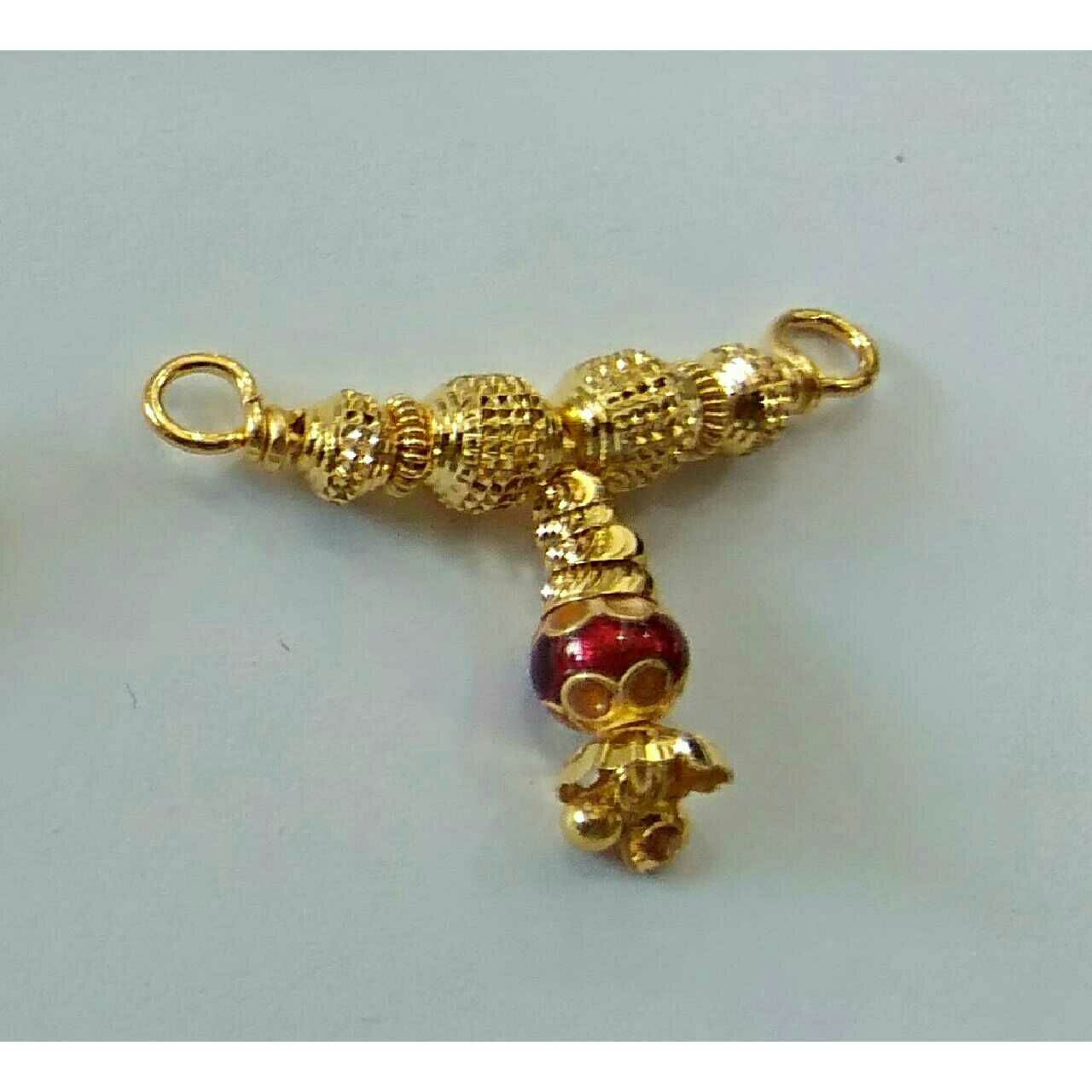 22K Gold Double Naka Vertical Mangalsutra Pendant