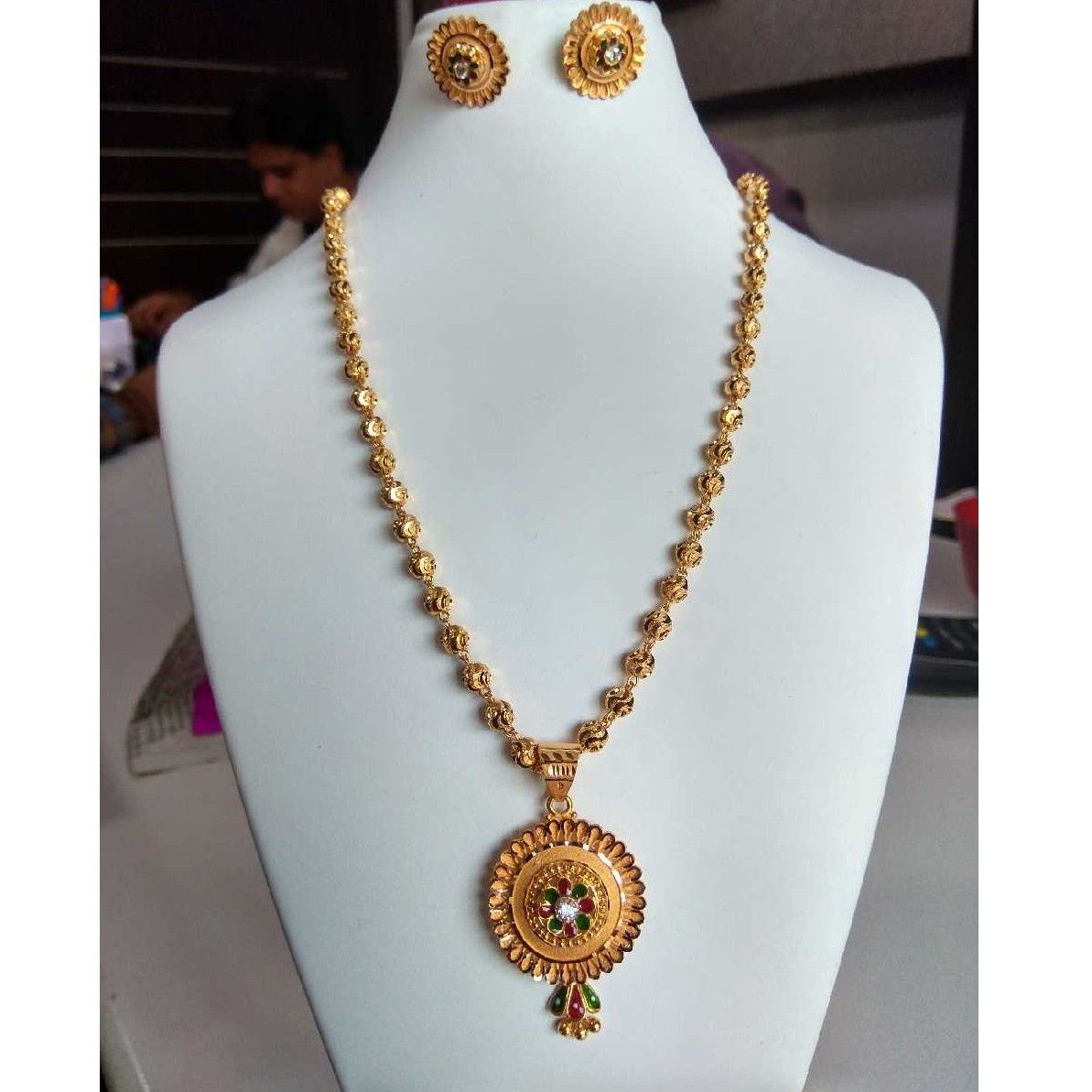 22k Gold Verticle Mala Set