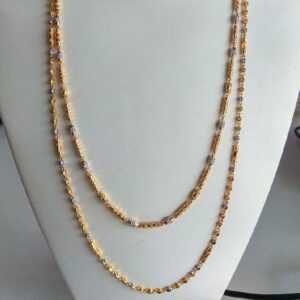 22k Gold 2 Line Fancy Mala