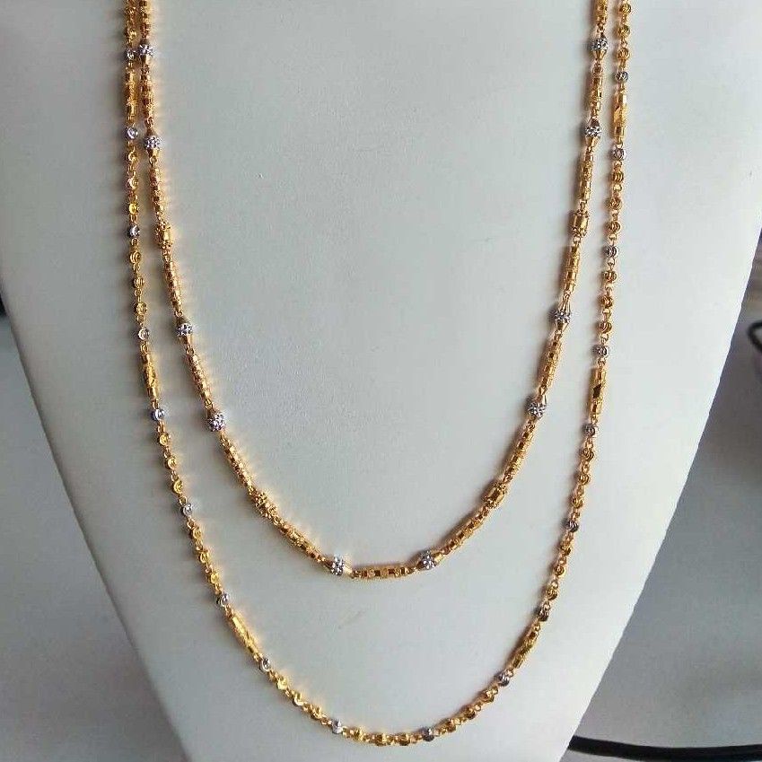 22k Gold 2 Line Fancy Mala