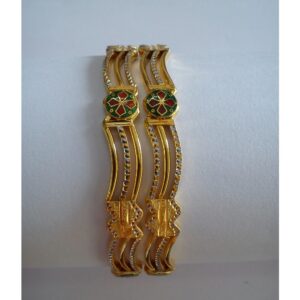 22KT Gold Uncut Copper Fancy Kada