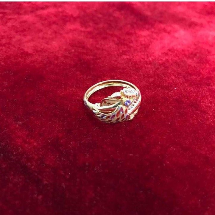 22K / 916 Gold Ladies Indian Diamond Ring - Image 2