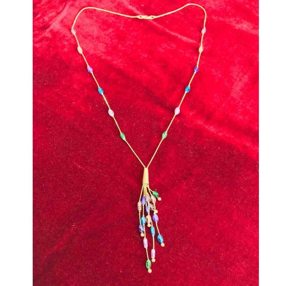22K / 916 Gold Ladies 3 Line Designer Mala - Image 3