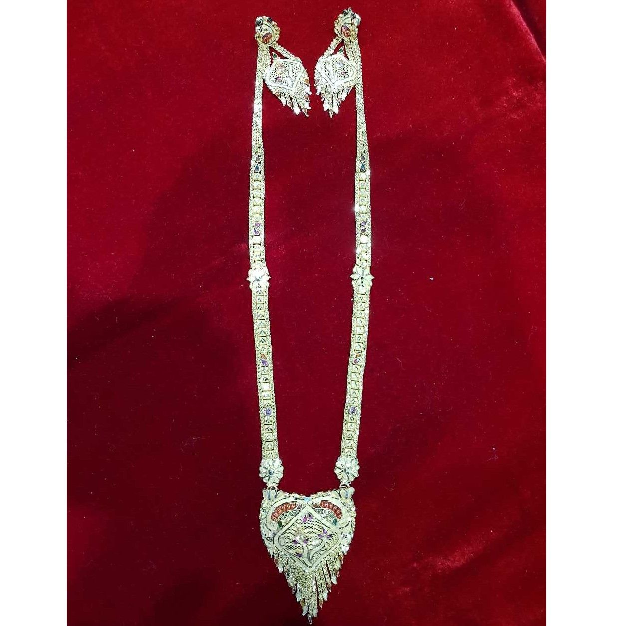 22K / 916 Gold Indian Plain Bombay Necklace Set