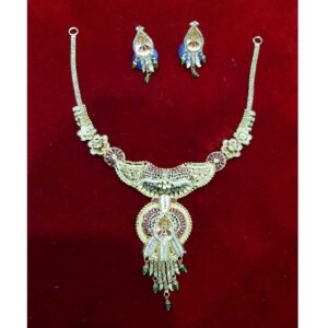 22K / 916 Gold Plain Bombay Indian Necklace Set