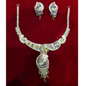 22K / 916 Gold Plain Indian Necklace Set