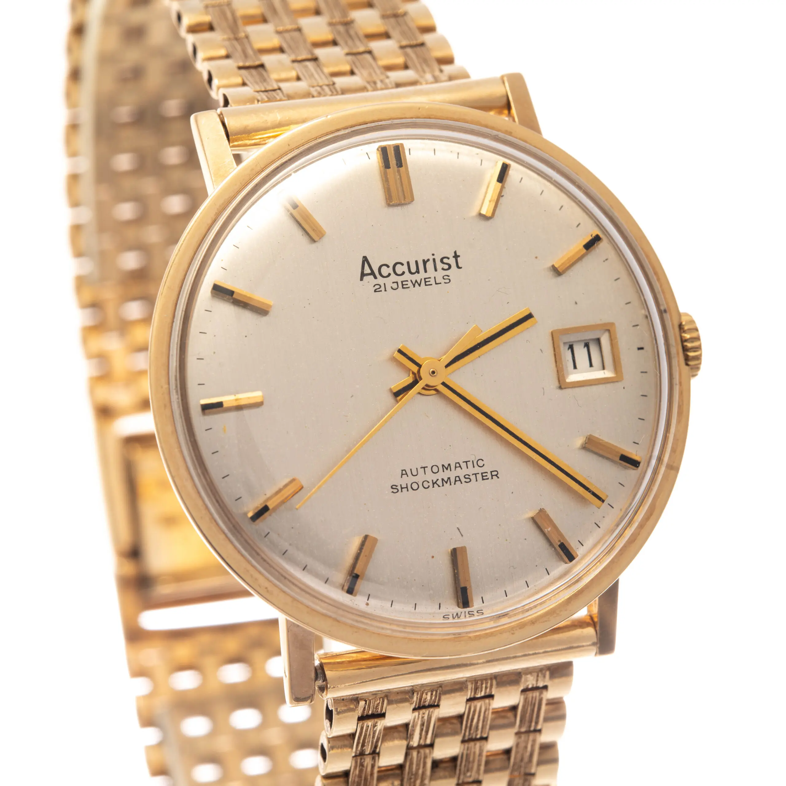 9ct Gold Accurist Gentlemans Watch