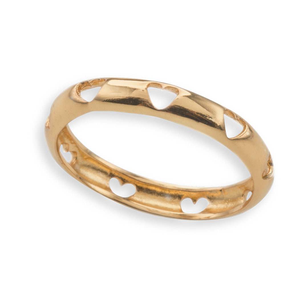 Gold Plated Heart Design Ring