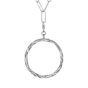 Silver Canyon Hoop Pendant