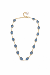 Little Rock Blue Chalcedony Necklace