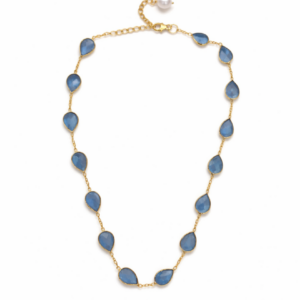 Little Rock Blue Chalcedony Necklace